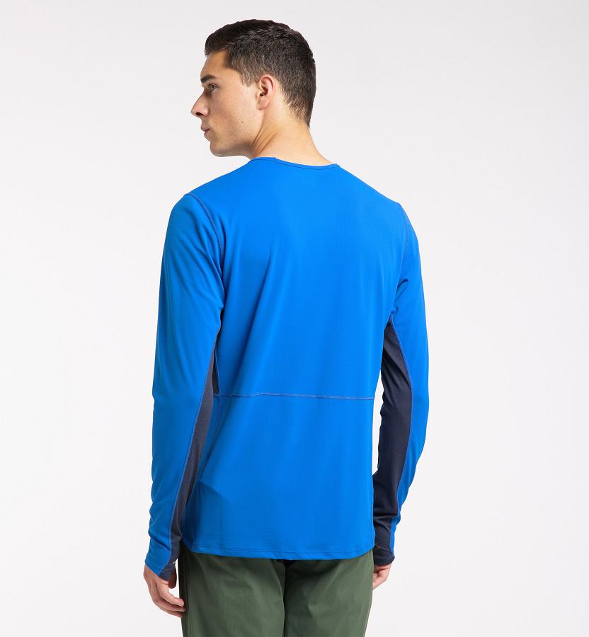 Haglöfs Mens L.I.M Crown T-Shirt Blue New Zealand 03198ISJW